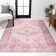 Scottsdale Ogee Medallion Machine-Washable Red/Orange/Cream Rug