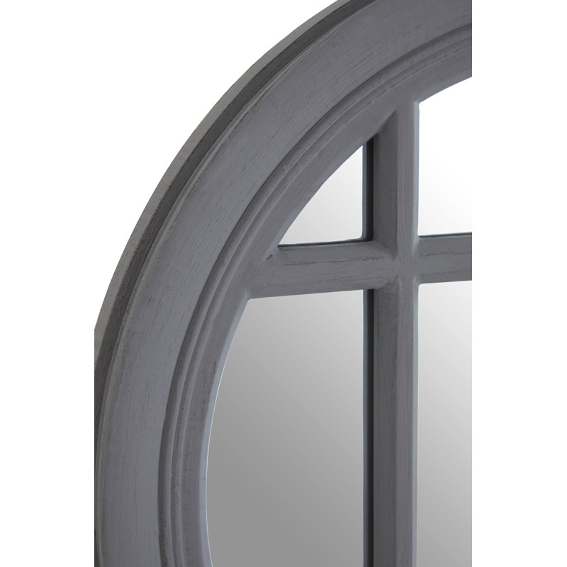 Marrero Solid Wood Concave Wall Mirror