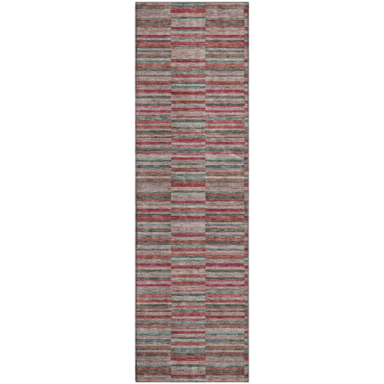 Premium Machine Washable Prisco Red Rug