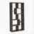 Rectangular 10-shelf Bookcase in Weathered Grey-1405799365