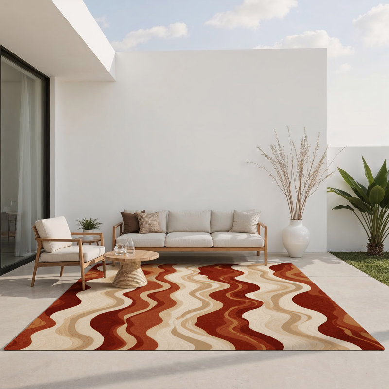 Tapis intérieur et extérieur Mirage Bloom, Rectangle 1 pi 6 po x 2 pi 6 po