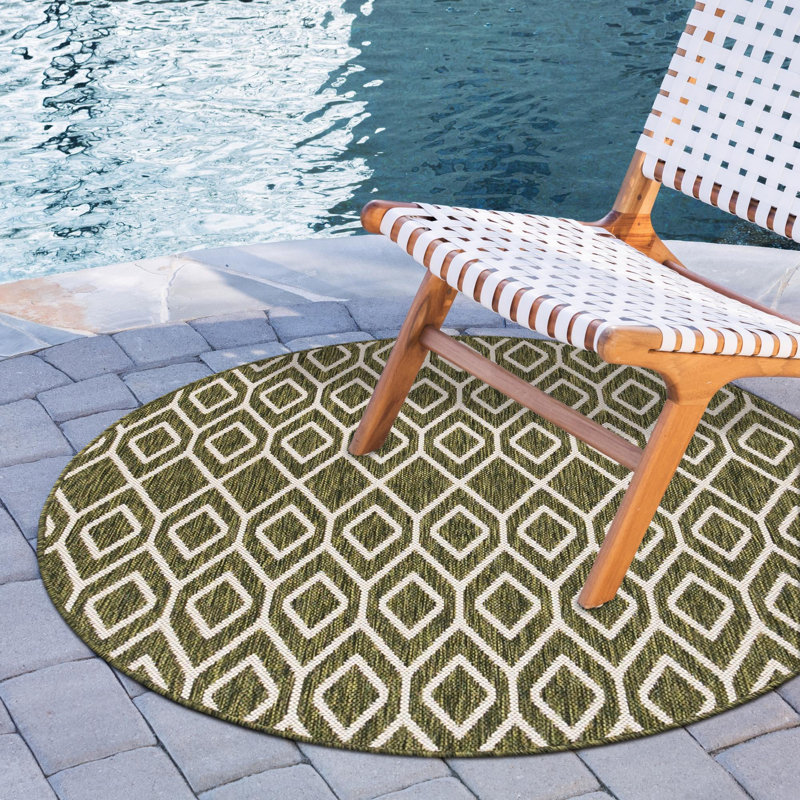 Turks and Caicos Indoor/Outdoor Rug, Round 6'7"