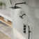 Thermostatic Dual Shower System 12" Rainfall Shower Head with Rough-in Valve