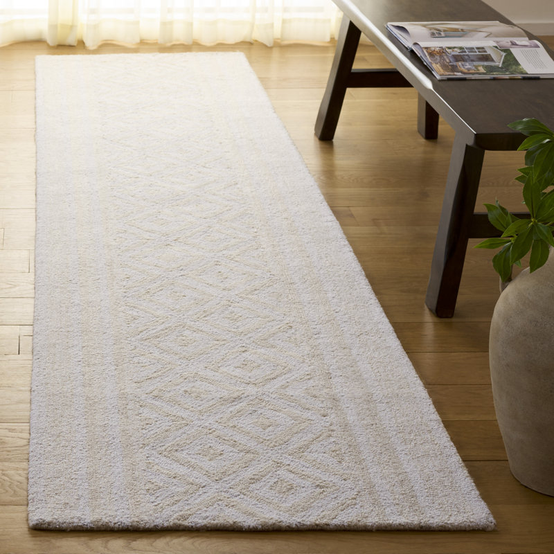 Charol Hand Tufted Performance Geometric Rug, Runner 2'3" x 9'