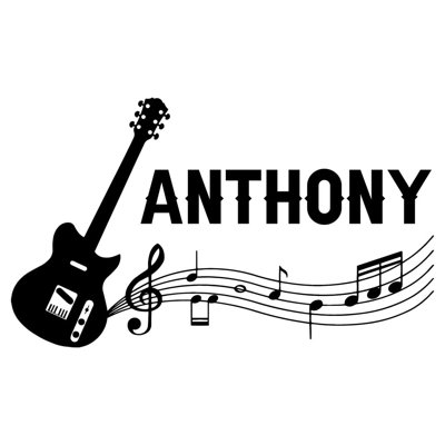Adhésif décoratif guitare personnalisée