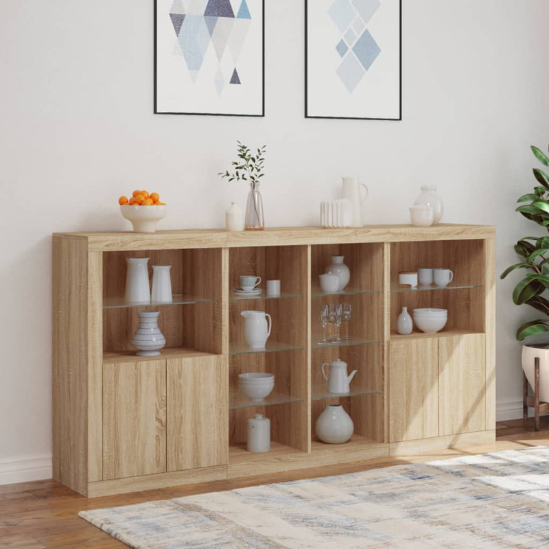 Badhir 202cm Sideboard, Sonoma Oak