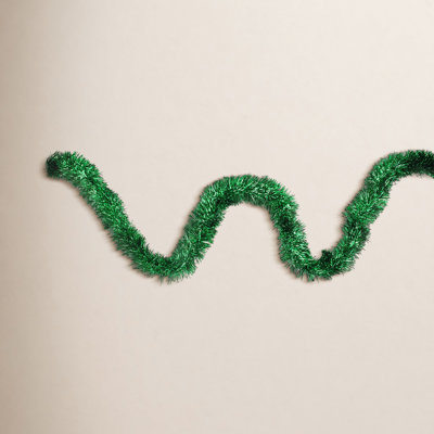 12' Snowblush Tinsel Christmas Garland