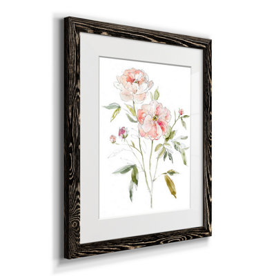 Carnet de croquis Cottage Rose I - Peinture encadrée sur papier