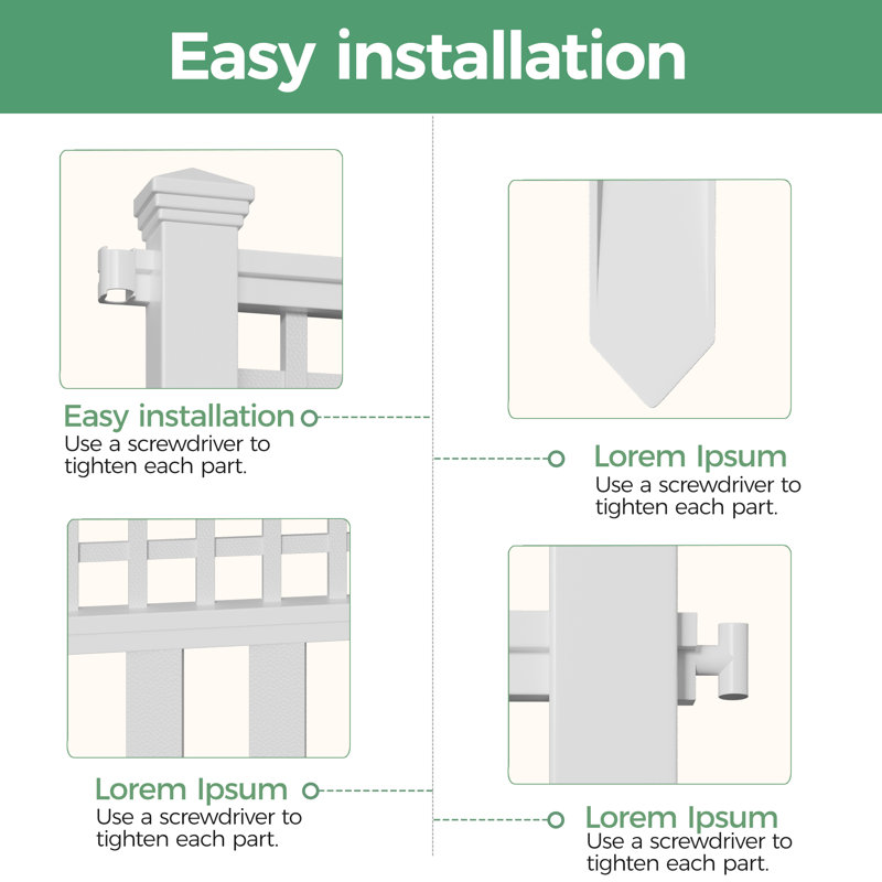 White Plastic Deck Rail 5 Piece Pack