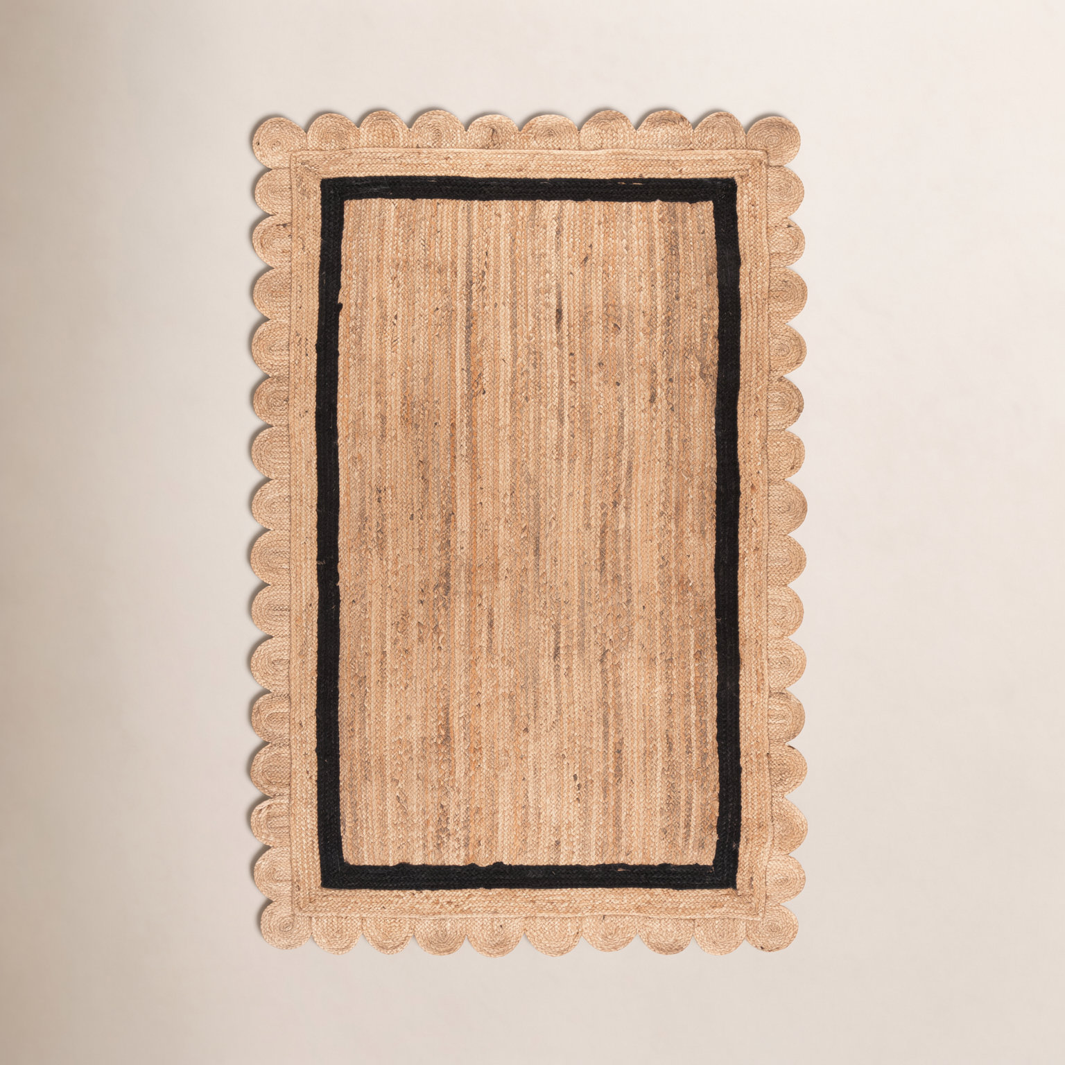 Inaki Hand-Woven Geometric Jute Rug, Rectangle 4' x 6'