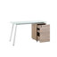 Thao Glass Top Metal Base Writing Desk