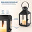 Porte-bougie portable avec porte en acrylique incassable et cadre en fer antirouille pour une utilisation intérieure et extérieure