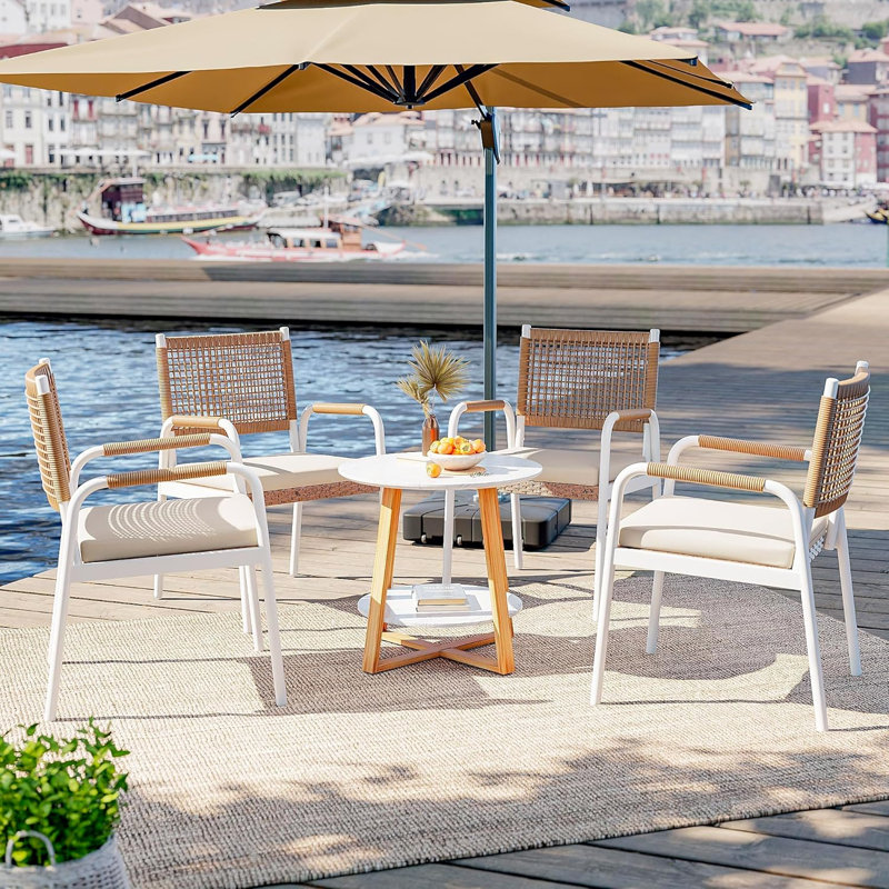 Outdoor Lounge Chair, Beige