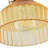 Modern Polished Brass 1-Light Pendant Light with Amber Glass Shade, Adjustable 59.06" Chain