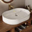 Meuble-lavabo avec lavabo ovale en céramique, 39,4 po, bois massif multi-couches, tiroirs à fermeture en douceur, tablette ouverte, pour solution de rangement de salle de bain rustique