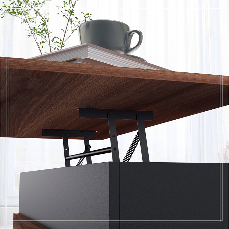 Table basse, table basse, table de salon avec rangement Mirela