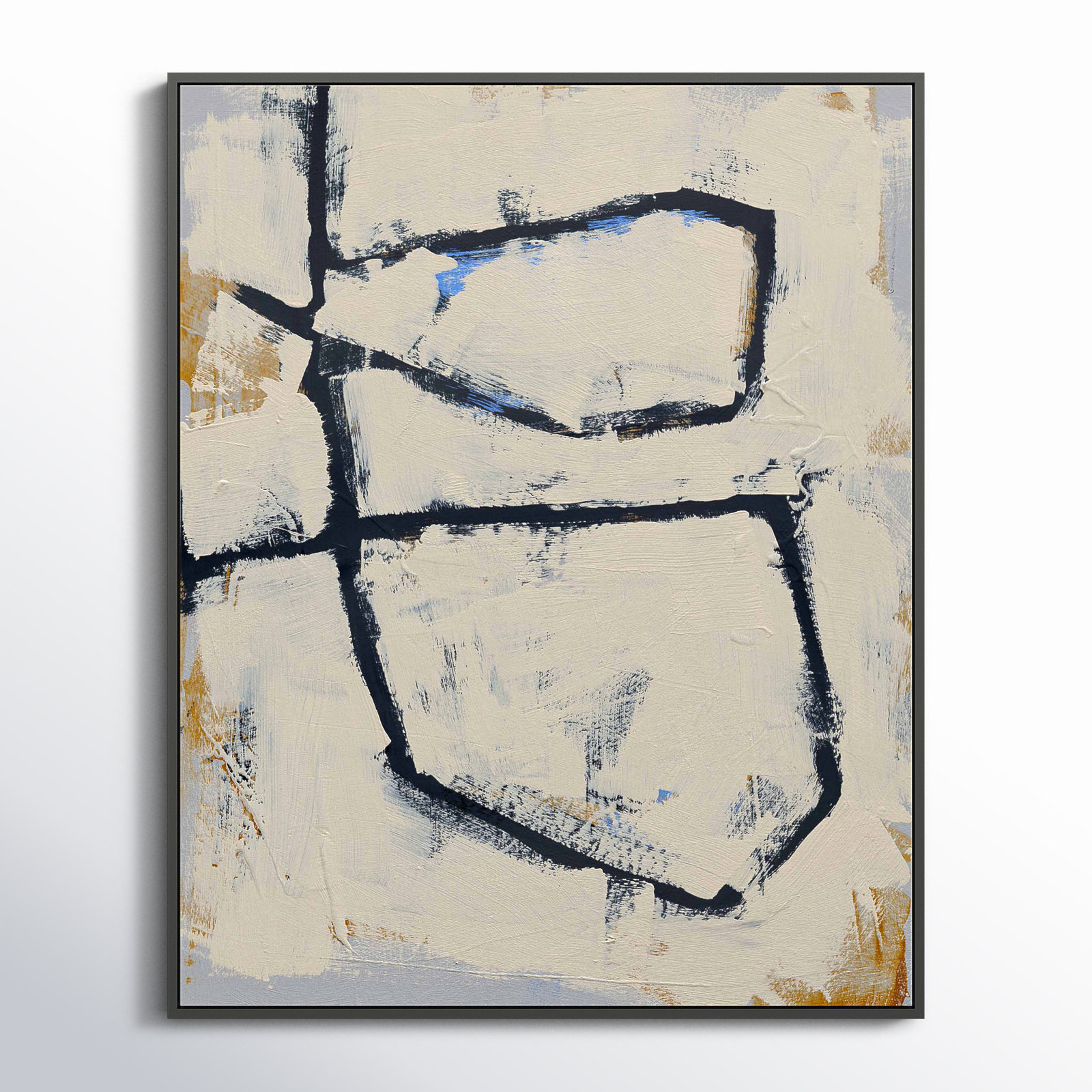 Knopf "Twisted 5" Print by Jacques Pilon, Black Framed Canvas, 24" W x 30" H