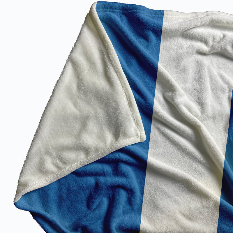 Horton Striped Blanket, Blue