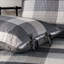 Housse de lit de jour grise 6 pièces - Style carreauté réversible avec 3 taies décoratives et coussin décoratif, microfibre, mélange de coton 6 pièces de conception unie avec housse, microfibre de 15 pouces