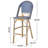 Of 2 29.5" Outdoor French , Dark Teal And White. Aluminum Frame With -Like Ornament. Pe For An Attractive Patio Rust- Decoration. Areas