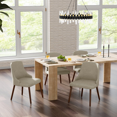 Kanalu 19.5"W Modern Upholstered Dining Chair Set with Effortless Assembly