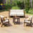 2 Pcs Outdoor Side Table With Solid Wood Structure Small Round Coffee Table