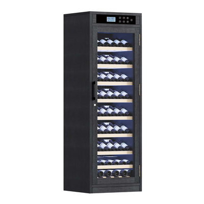 Intelligent Temperature-Controlled Multi-Tiered Black Grape Wine Cabinet