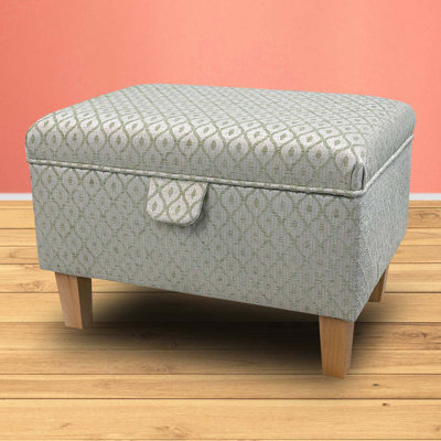 50.8cm Wide Rectangle Trellis Footstool Ottoman with Storage