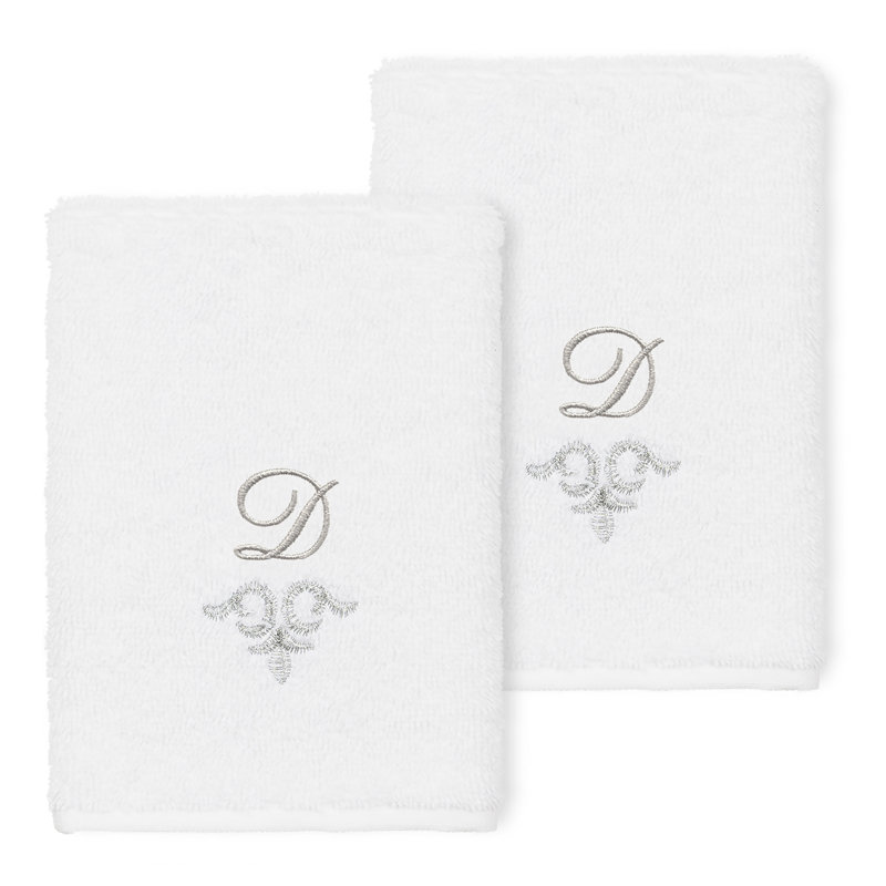 Monica Turkish Cotton Washcloth, White, D