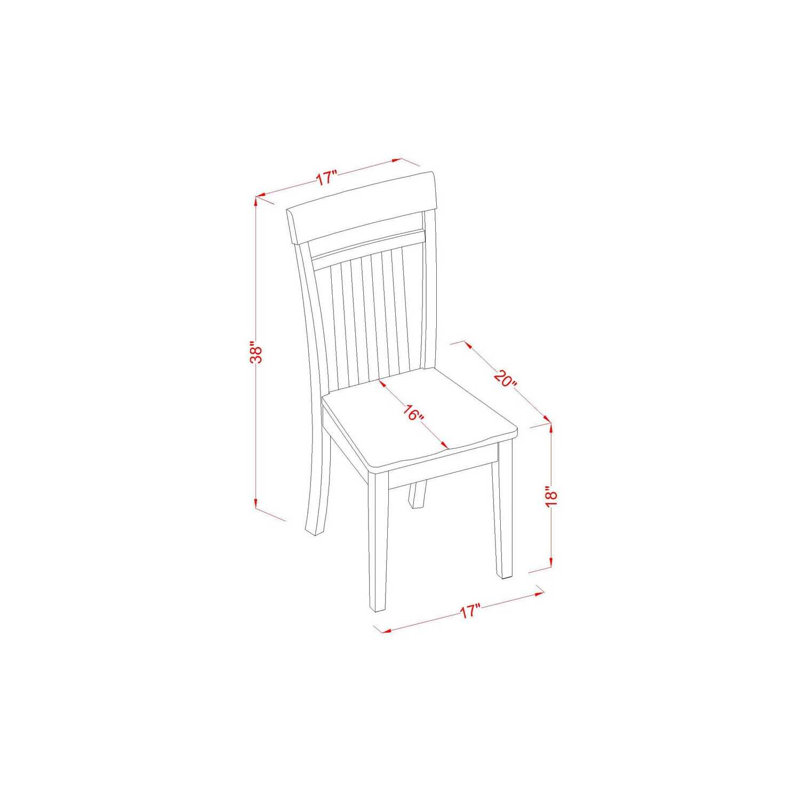 5 Piece Kitchen Table & Chairs Set Includes a Rectangle Dining Room Table with Dropleaf and 4 Dining Chairs, Mahogany, 5