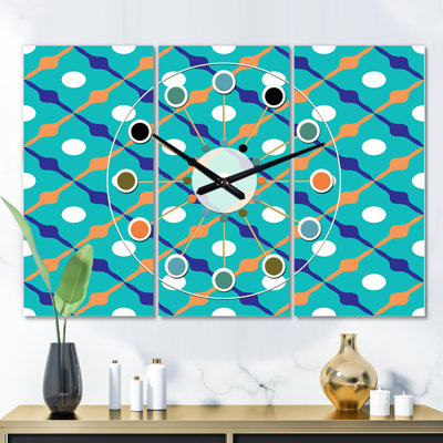 Horloge murale rétro extra dimensions Mid-Century