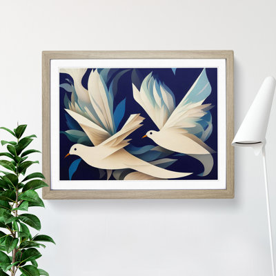 Handsome Dove Birds 1 Piece Single Picture Frame Painting