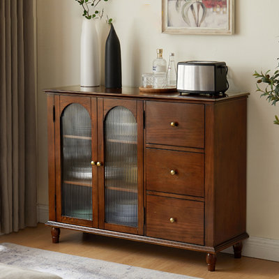 Modern solid wood multi-purpose accent cabinet