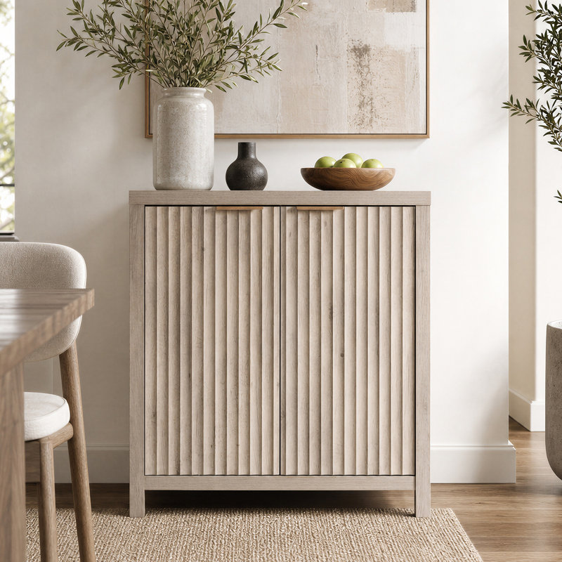 Nicolee 30.5'' Sideboard, Greige Oak