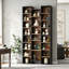 Bibliothèque de 71 pouces de hauteur, 21 cubes, 8 tablettes réglables, noir / brun-130624851-130624852