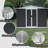 Outdoor Storage Garden Bike Shed 8X6 Feet Apex Roof Dark Grey With Aluminum Alloy Frame And Sliding Door-123950839-123950841