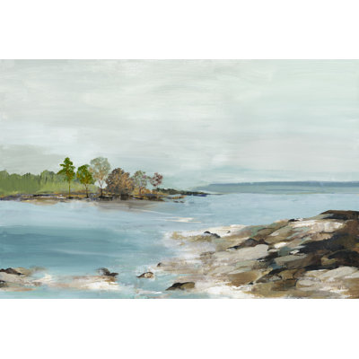 Vue sur la plage rocheuse sur toile