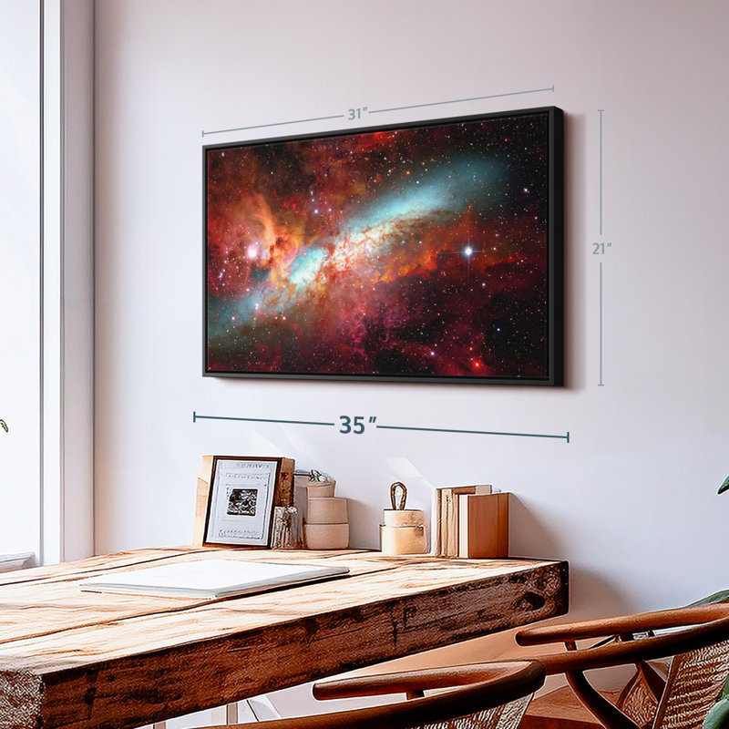 Impression sur toile Galaxy, H 21 po x l 31 po