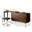 Table de meuble-lavabo extensible en noyer noir 47,24 po Mid-Century