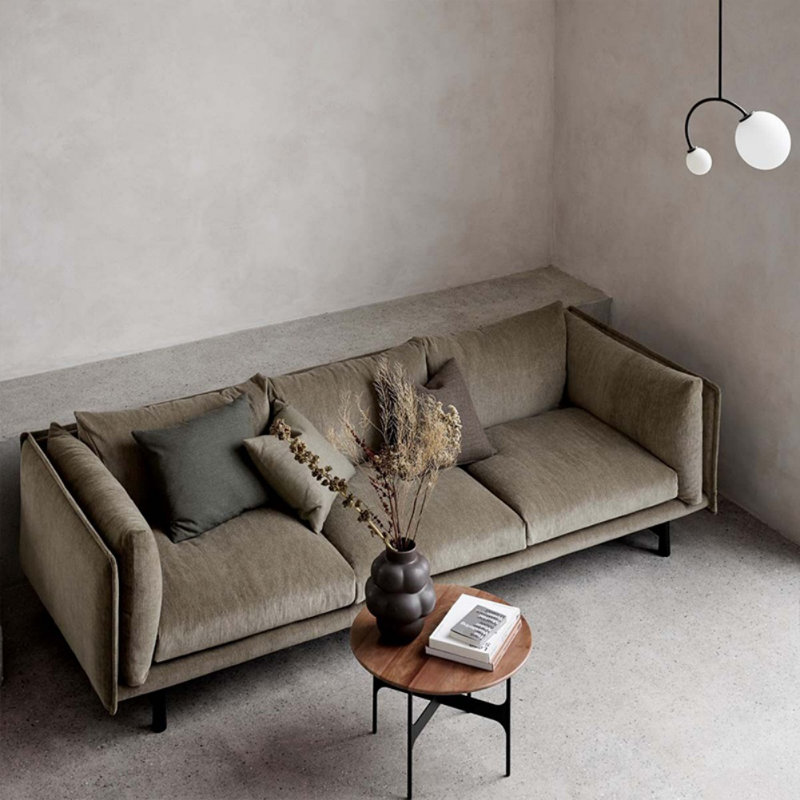 Industrial Three-Seater Straight Sofa