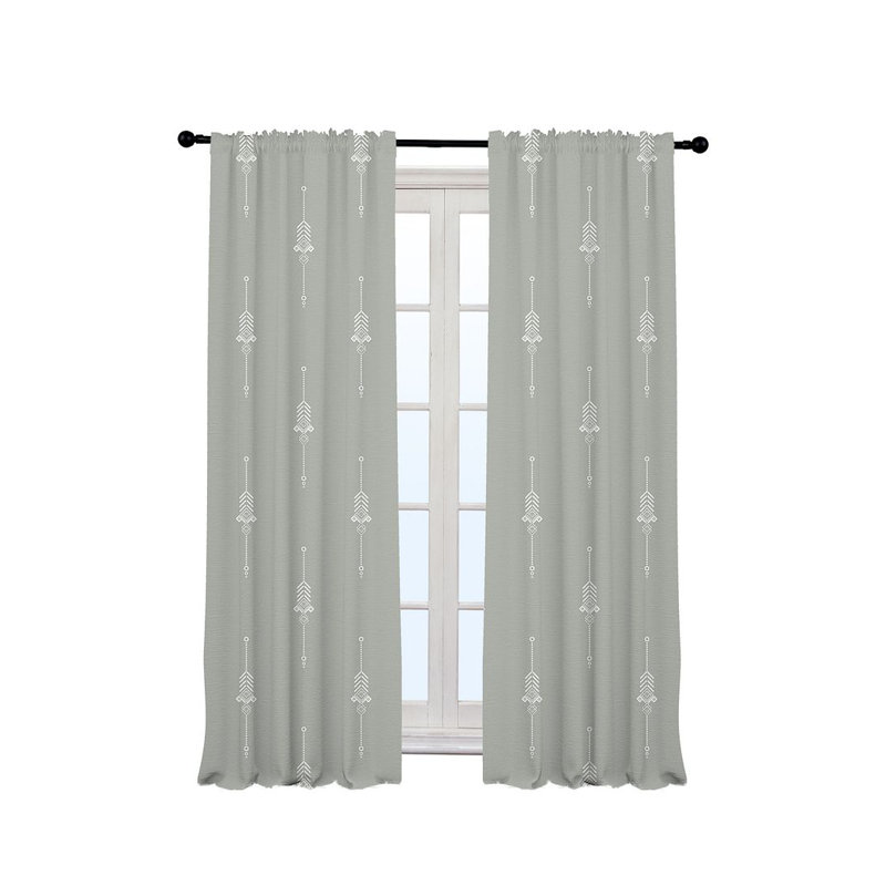 Burley Semi Sheer Curtain Pair, 140cm Width x 200cm Drop, Grey