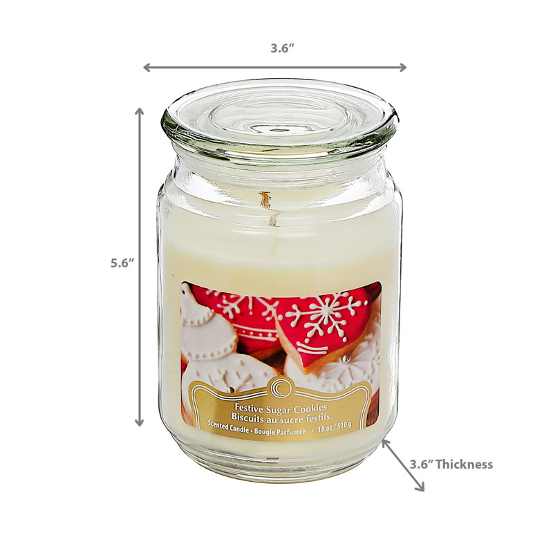 Bougie de Noël parfumée festive 18 oz - ensemble de 2