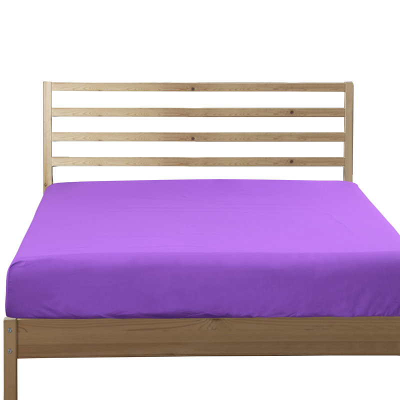 Microfiber Fitted Sheet, Purple, Twin