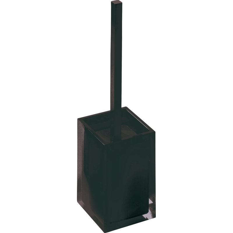 Picard Free Standing Toilet Brush Holder, Glossy Black