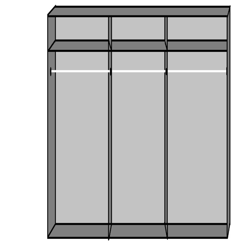Abiel 6 Door Manufactured Wood Wardrobe, Oak