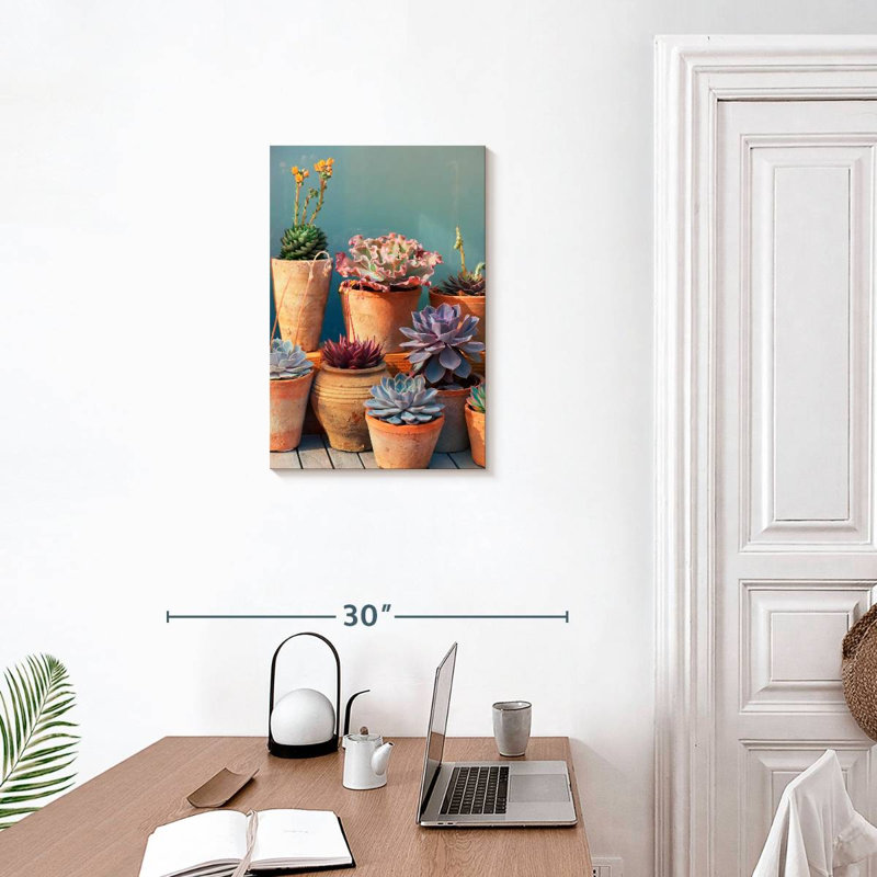 Plante grasse Harnek sur table, H 24 po x l 16 po