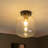 1 - Light Glass Flush Mount Ceiling Light