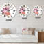 Bouquet de fleurs roses et mauves III - Horloge murale de ferme-60328577