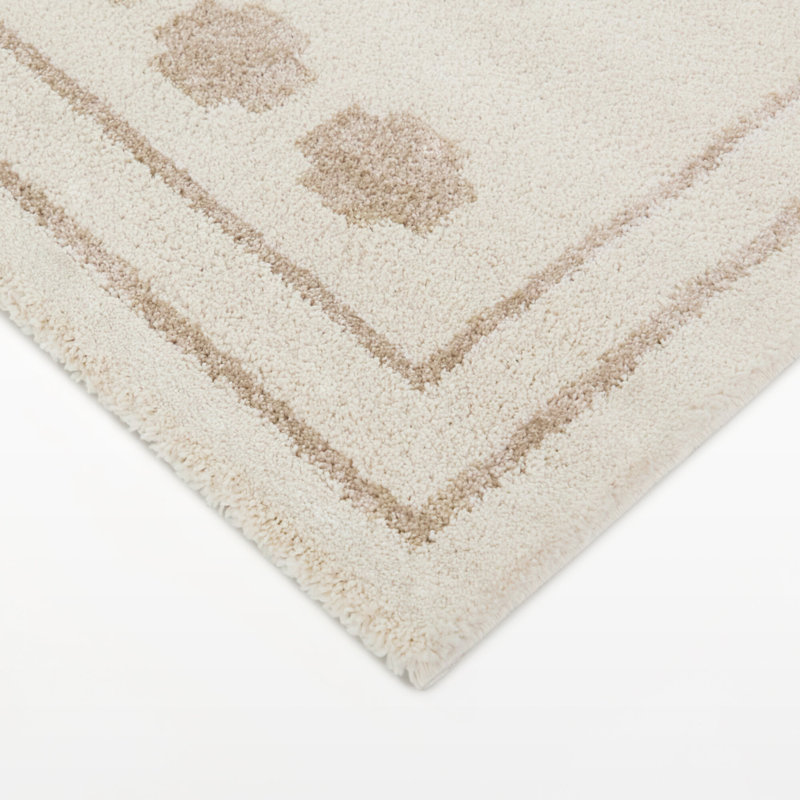 Beisel Beige/Brown Southwestern Modern Area Rug, Rectangle 5'3" x 7'