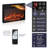Rustic Electric Fireplace TV Stand With Glass-Door Cabinets, Adjustable Shelves & 22-Level Temperature Control-1593508521
